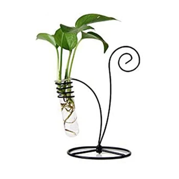 

Crystal Glass Test Tube Plant Glass Container Vase Hydroponic Plant Home Garden Decoration