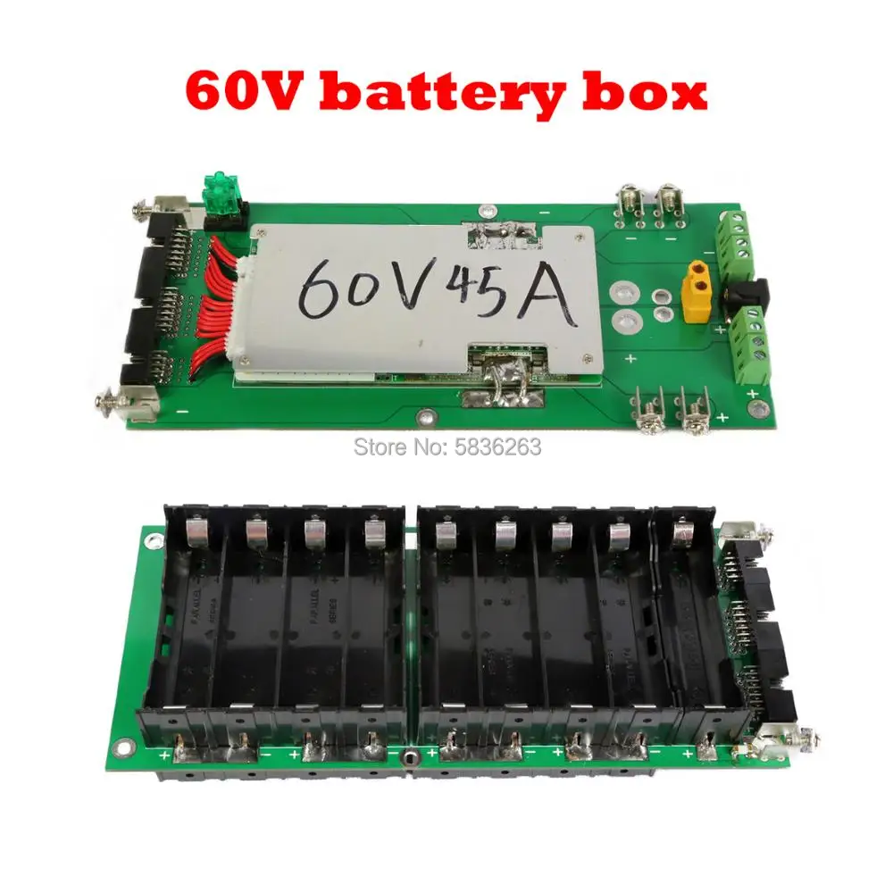 

64V Battery Box 17S Power Wall Battery Box 18650 Series High Power Battery Pack 17S BMS Lithium Ion Lithium DIY Bicycle Battery