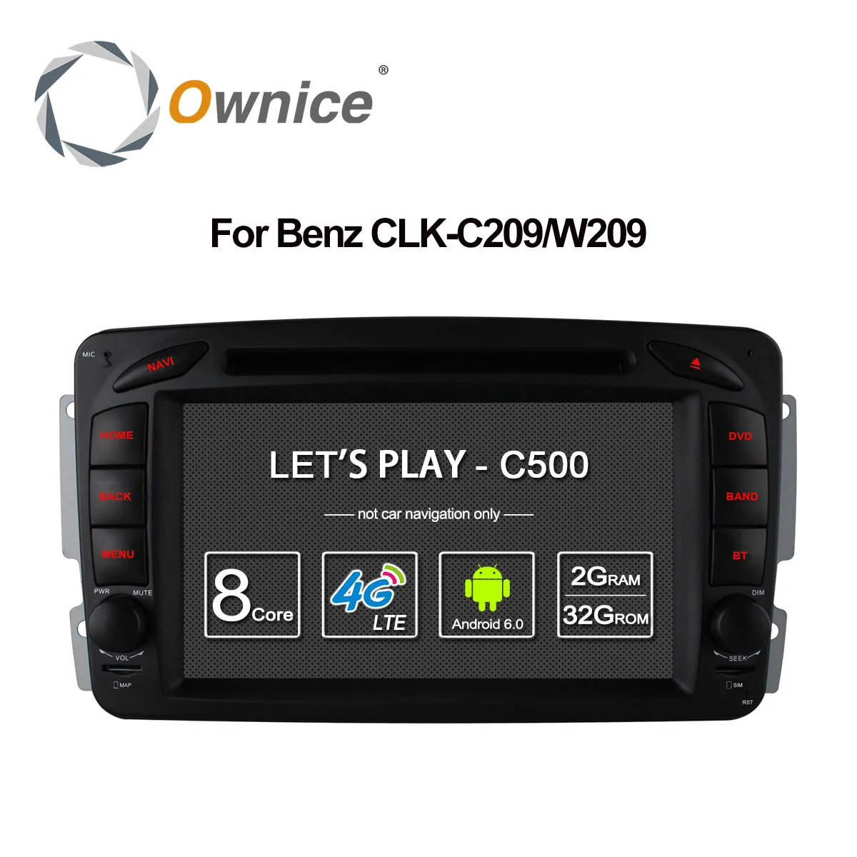 Автомобильный DVD-плеер с восьмиядерным процессором 4G SIM LTE Android 6 0 GPS для Mercedes W209 W203