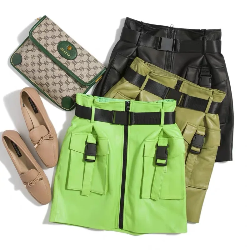 

Skirts womens mini leather skirt korean micro high waist skirt Fashion Women's Wear in 2019 safari style