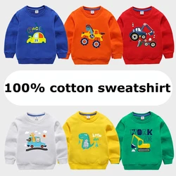 Primavera outono meninos meninas roupas de algodão topos crianças roupas dos desenhos animados manga longa crianças pulôver moletom casual fatos de treino