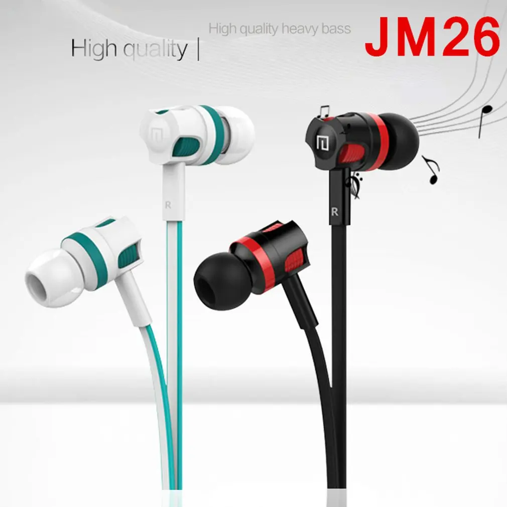 Jm26 Stereo Music Bass Headset In-Ear Auricolare 3.5Mm Auricolari Con Microfono Controllo Cablato Sport Per Samsung Xiaomi Line Type