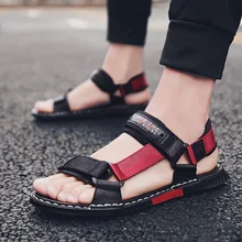 Г., летние новые стильные мужские сандалии Лидер продаж, Босоножки с открытым носком Модные босоножки в Корейском стиле