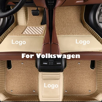 

Leather car floor mats For Volkswagen polo sedan touran 2007 golf 4 5 6 passat b5 b6 b7 Tiguan accessories car foot carpet rug