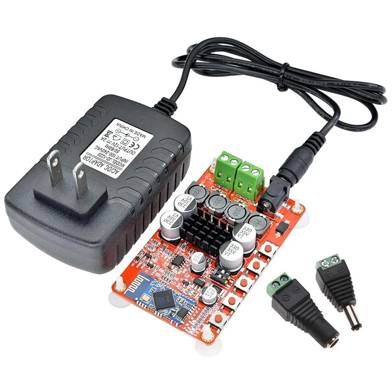 TDA7492P 50W 50W o Power Bluetooth Amplifier Board 2 Channel Wireless Digital Stereo Receiver AMP Board with Adapter and 1