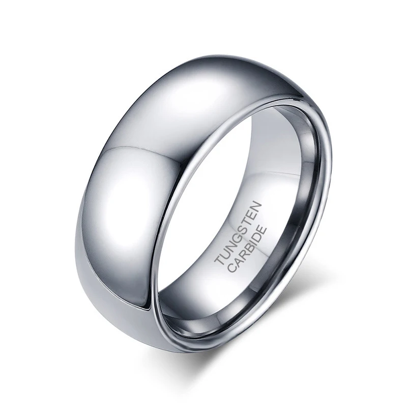 Tigrade Classic Jewelry Pure Tungsten Carbide Wedding & Engagement Band - Polished Simple Design