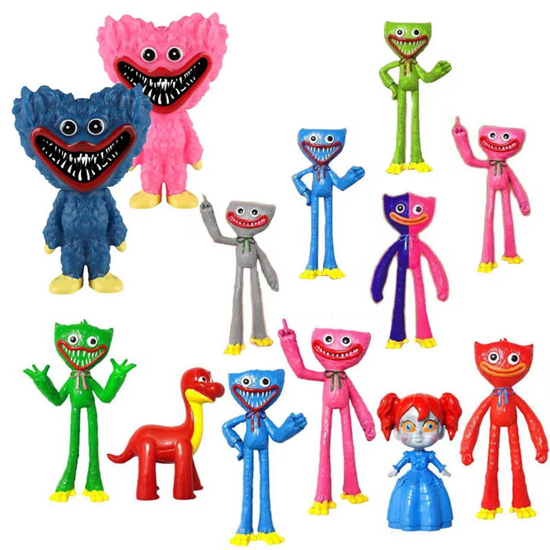 Hot 10cm Huggy Wuggy Game Action Figures Sausage Monster Poppy Playtime Bobby’s Model Decoration Toys Gifts for Boys Girls | Игрушки и