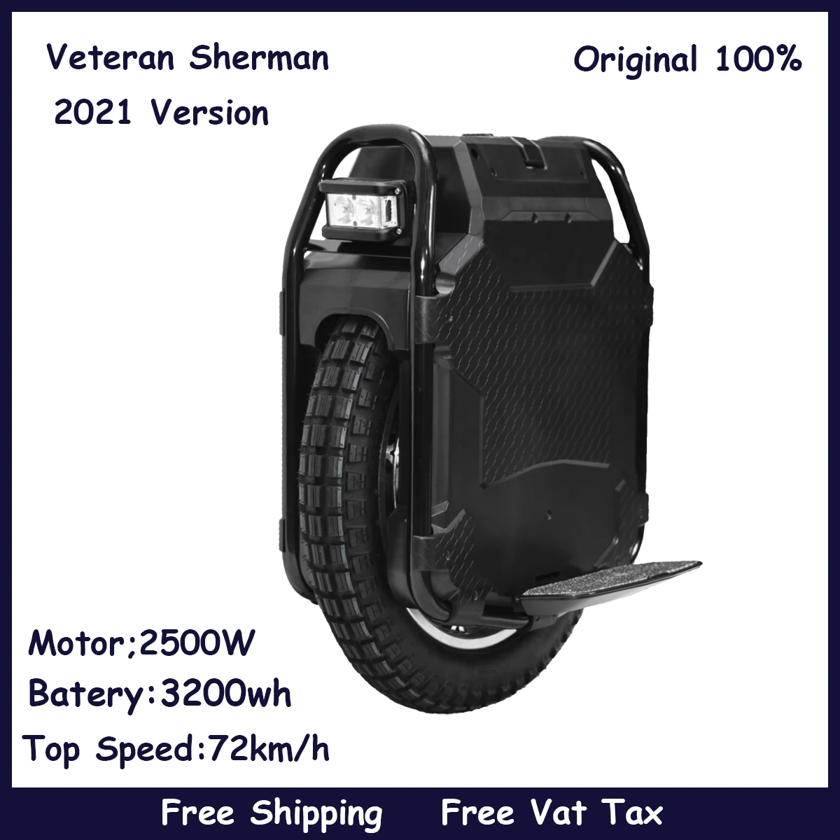 Рисунок 1 - Veteran Sherman Электрический Моноцикл