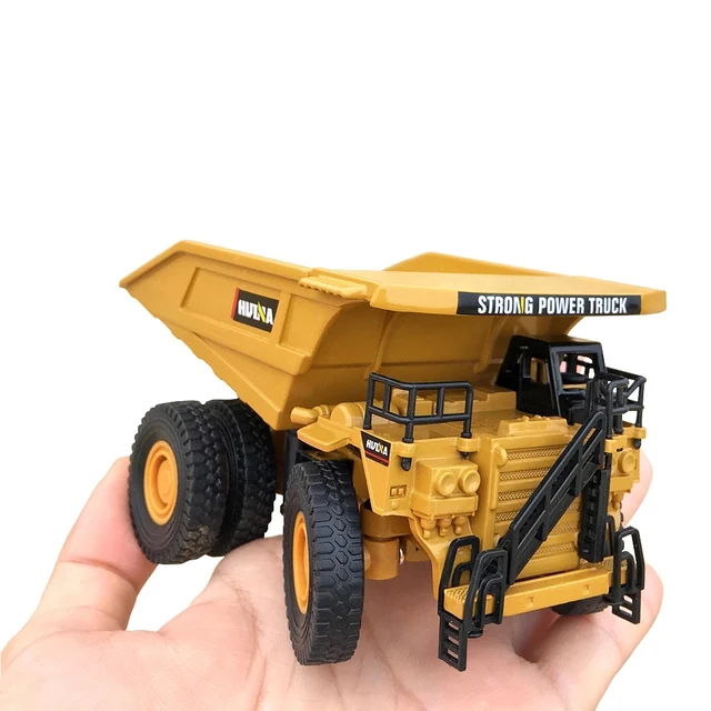 HUINA 1:60 Diecast Metal Model Dump Truck Excavator Wheel Loader Road Roller Construction Vehicle Toy  Gift Truck for Children 2