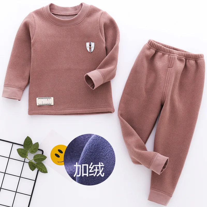 

Set Autumn And Winter Children Warm Men's Children 2019 New Style mian yang Gas plus Velvet Big Kid Children Women's Casual Long