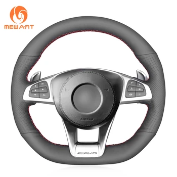 

Black Artificial Leather Steering Wheel Cover for Mercedes-Benz A 45 AMG 2016-2018 C 43 63 AMG CLA 45 2015-2018 CLS 63 AMG