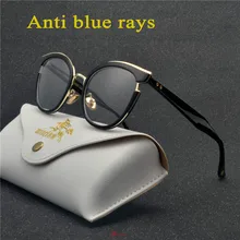 Женская круглая оправа прогрессивные Мультифокальные линзы ретро синий светильник блокирующие очки для чтения "кошачий глаз" женские уличные солнцезащитные очки NX