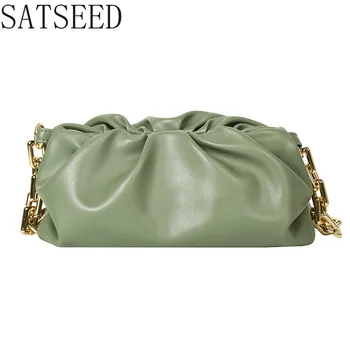 

Women's Bag 2020 New Fashion PU Fold Shoulder Armpit Bag Portable Cloud Bag Handbag Purses and Handbags