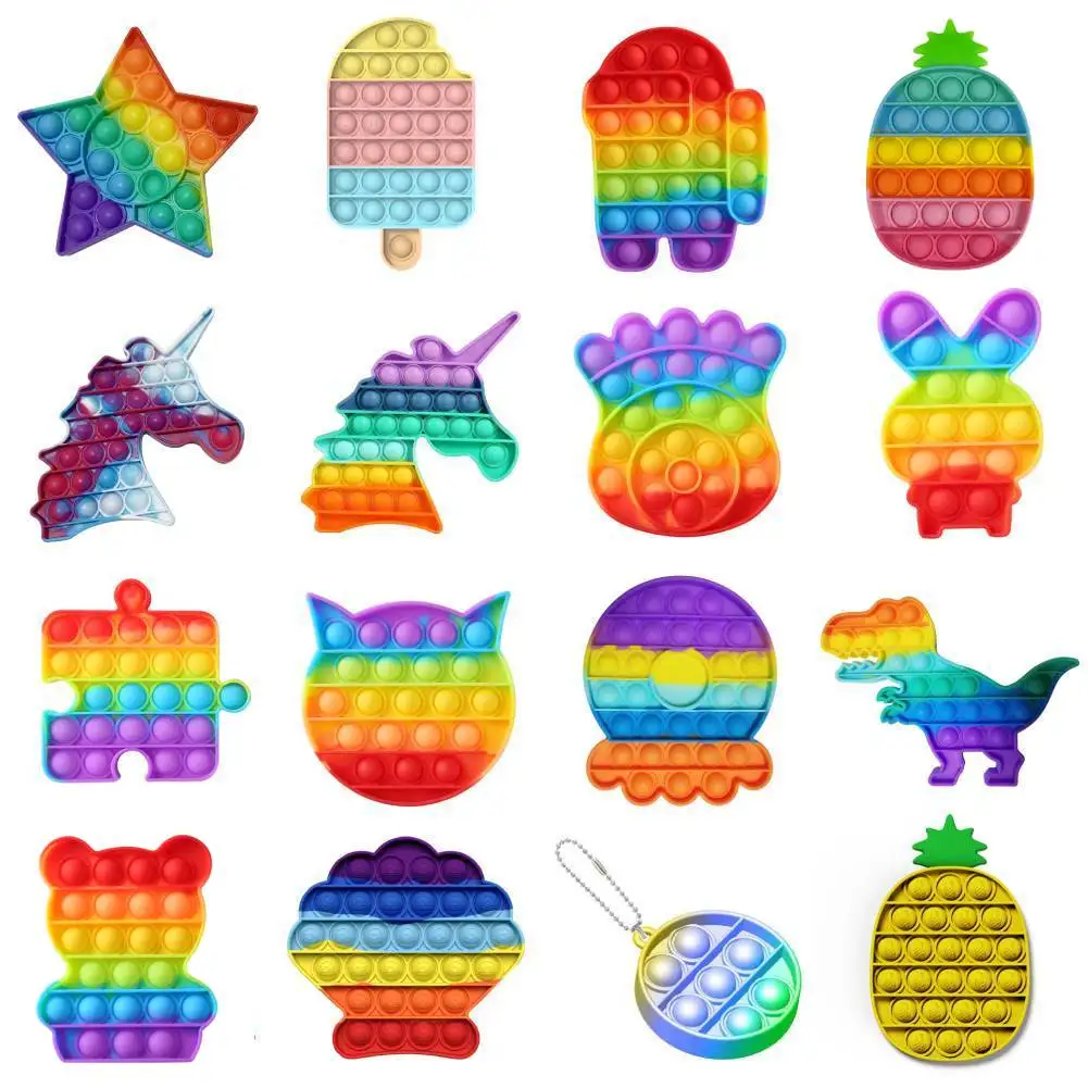 1PC a Popit burbuja sensorial Fidget juguete autismo blando estrés juguetes para adultos chico unicornio Pop Fidget Juguetes | Juguetes Fidget | Fidget juguetes PoppIt