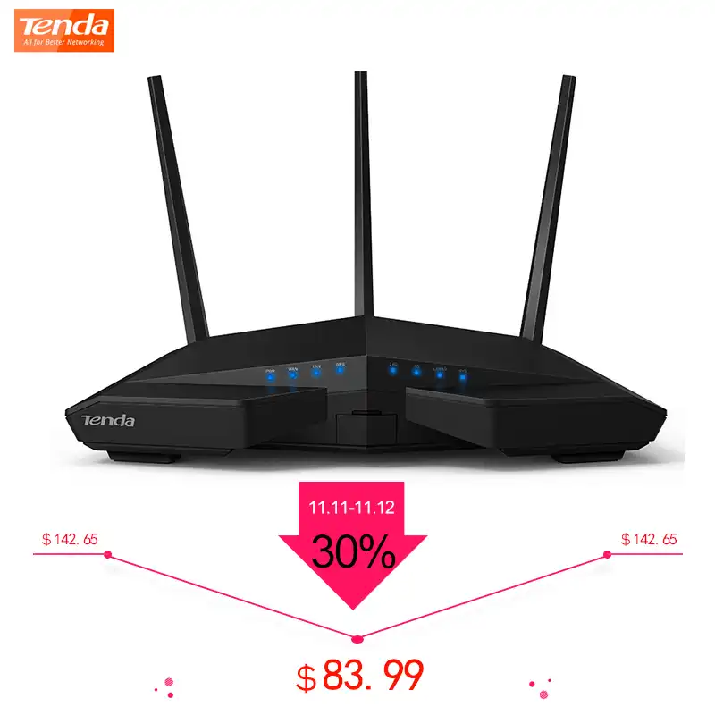 Wi fi роутер 2.4 ггц. Tenda ac18. wi-fi роутер tenda ac19. tenda ac11 с алиэкспресс с 4 антеннами. tenda гигабитный двухдиапазонный с usb3,0.