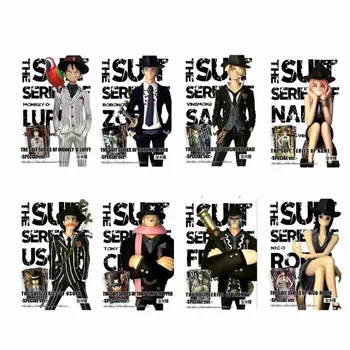 

8pcs/set Anime ONE PIECE Luffy Zoro Sanji Franky Robin Nami Chopper Suit Ver. PVC Action Figure Collectible Model Toys Doll 16CM