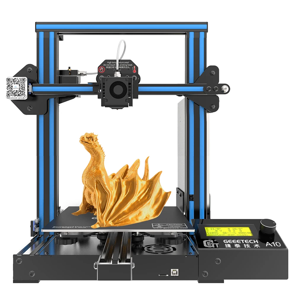 3D принтер GEEETECH A10 быстро собранный 220*220*260 суперпластина с открытым исходным кодом