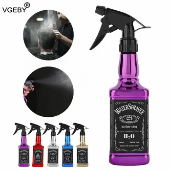 

500ML 10 Colors Square Shape Refillable Hairdressing Spray Mist Bottle Salon Professional Barber Water Sprayer Hairstyling Tool