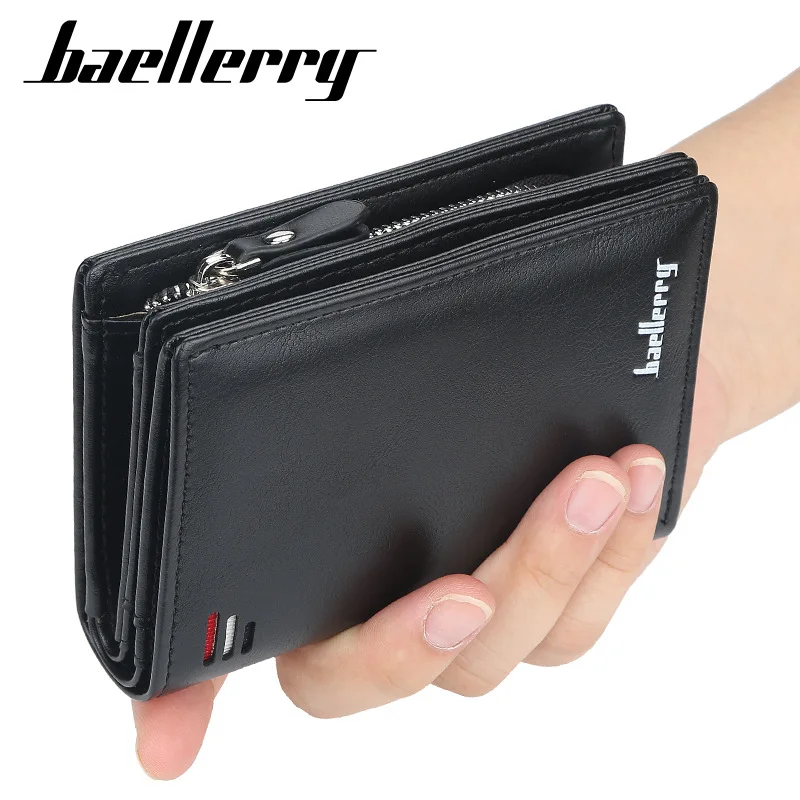 Baellerry роскошный мужской короткий кошелек для денег брендовый из искусственной