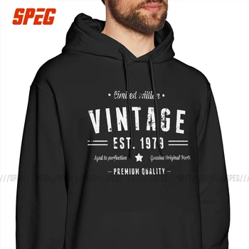 

Limited Edition Vintage Est. 1979 Man Sweatshirt 100% Cotton 40th Birthday Gifts 40 Years Old Hoodie Graphic Hooded Tops