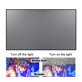 

Projector Screen 60 72 84 100 120inch Reflective Fabric Projection Screen For XGIMI H1 H2 JMGO UNIC UC40 UC46 YG300 Espon Beamer