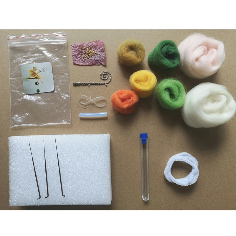 Needle Felting Kits, Needle Felting Starter Kit with Instructions, Needle  Felting Pad, Felting Wool, Felting Needles, Keychain and Split Ring etc.  for