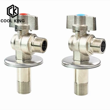 

CK 1/2" Pure Copper Triangle Valve Thickened Long Toilet Tee Full Copper Triangle Valve DN15 Toilet Water Heater Inlet Valve