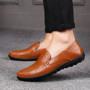 

Sepatu Pria Tenis Size 46 47 Summer Leather Soft-Sole Size Cowhide Flat Casual England Zapatillas