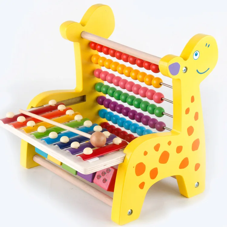

Wooden Multi-functional Deer Calculation Frame Multi-functional Octave Knock Piano Abacus Calculation Early Childhood Educationa