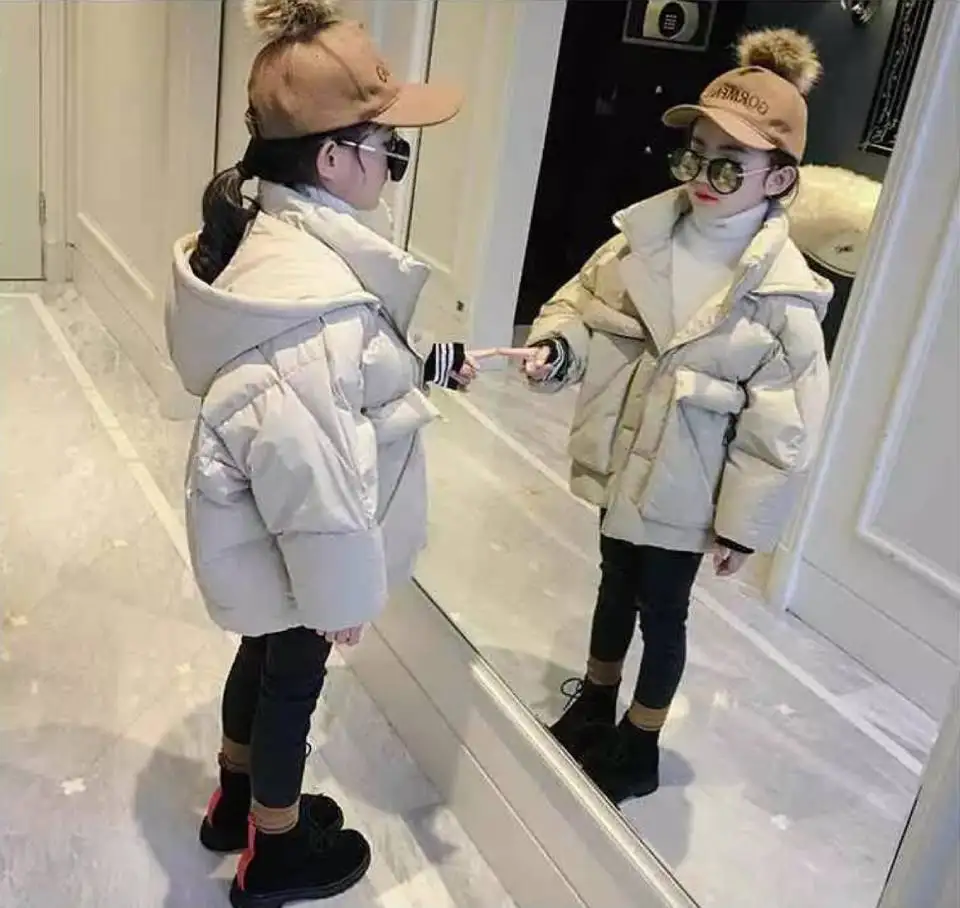  Winter New Warm Baby Girl Coat Parkas Thick Warm Girls Outerwear Clothes Fashion Casual Hooded Wind