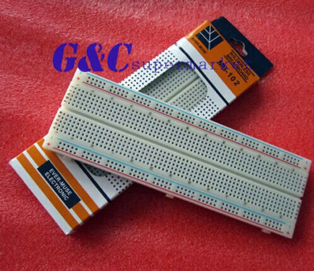 

1 MB102 breadboard 830-point solderless PCB breadboard test development DIY electronic accessories compatible board tantalum