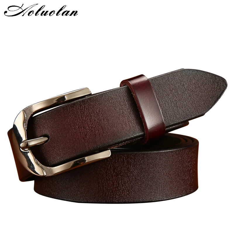 

Aoluolan Women's Belts Luxury Pin buckle genuine leather belts designer belt women waist belts free shipping