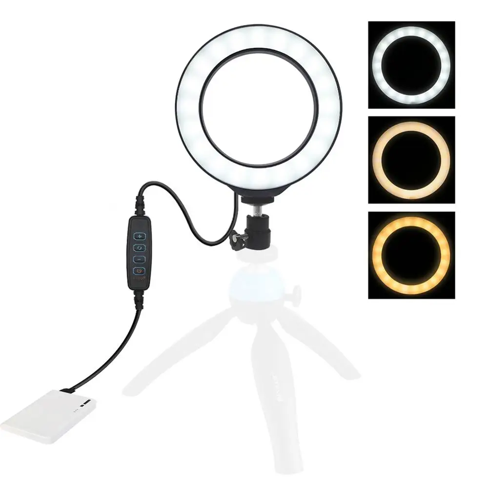 

40LEDs Ring Light w/ Cold Shoe Tripod Ball Head 2835 LED Photo Studio Camera Light Photography Dimmable Video Lights for Makeup