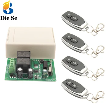 

Remote Control Switch 433Mhz DC 12V 2CH rf Relay Receiver and Transmitter for Garage Control and Change Motor Positive negative