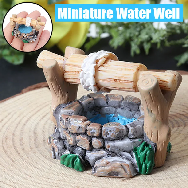 1 шт. Новый DIY миниатюрная дом Винтаж бурение скважин на воду для украшения сада
