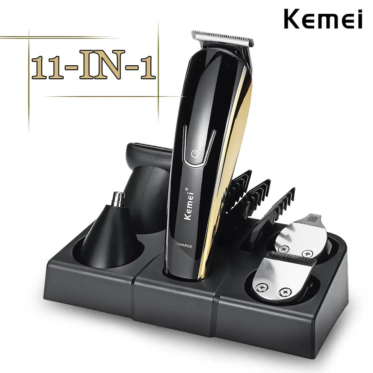KM-526 профессиональная машинка для стрижки волос USB перезаряжаемая электрическая моющаяся машинка для стрижки волос в носу и бороде бритва 11 в 1 машинка для стрижки волос для мужчин