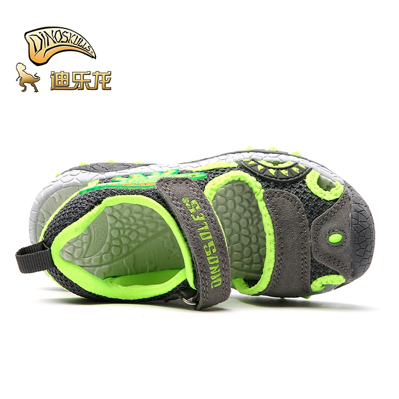 Летние детские пляжные спортивные туфли DINOSKULLS сандалии для 3 мальчиков с