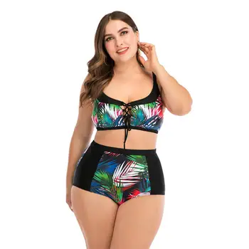

Summer Big Push Up Bikini Set 8 Styles Sexy Large Printed Two Piece Bikinis Womens High Waist Swimwear Plus Size 3XL 4XL Biquini