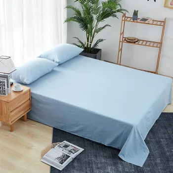 

Yaapeet 1pc Cotton Solid Color Bed Sheet Pretty Europe Bed Cover High Quality Breathable Warm Flat Sheet Without Pillowcase