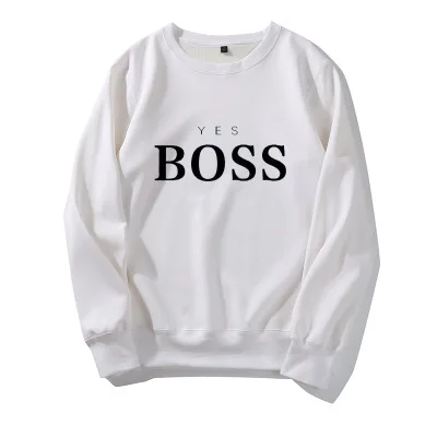 Женская Осенняя Толстовка Yes Boss с буквенным принтом, толстовка с капюшоном, Женский пуловер с длинным рукавом, джемпер, Sudadera Mujer 3XL - Цвет: White Velvet