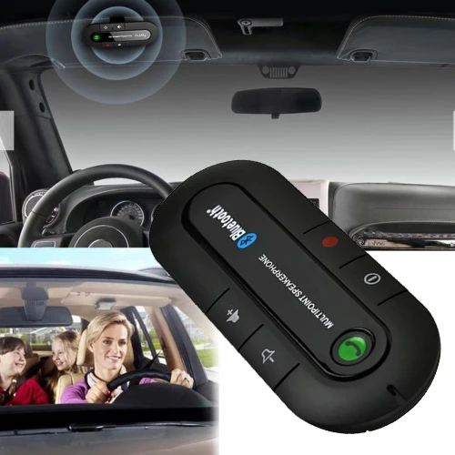 Модный Абсолютно беспроводной Bluetooth громкоговоритель автомобильный комплект козырек зажим для смартфона мобильный