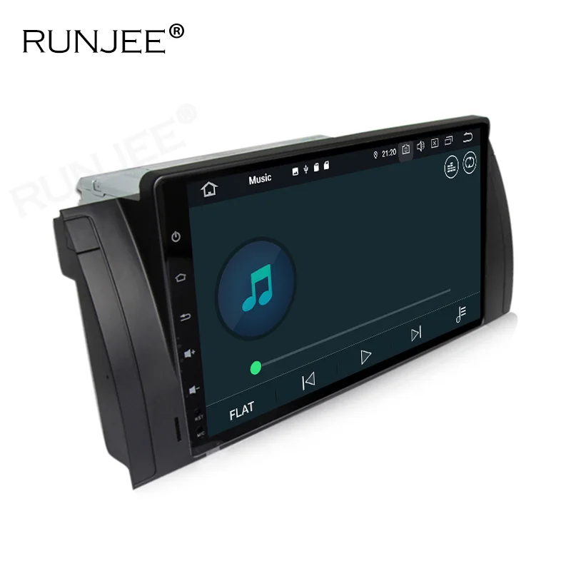 Perfect RUNJEE 9 inch multimedia-player RK3399 for BMW/E39/X5/M5/E53 car radio 4G RAM SWC rear camera DAB 3
