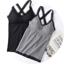 Женский бюстгальтер без косточек, бесшовный бюстгальтер с подушечками, Одноцветный топ на бретелях,, кружевной сексуальный простой базовый укороченный топ, спортивный Мягкий Топ для фитнеса