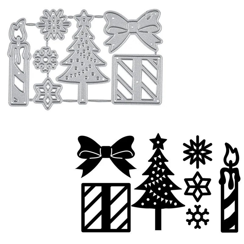 Eastshape, Рождественская елка, Подарочная коробка, металлические Вырубные штампы, Скрапбукинг для изготовления открыток, сделай сам, тиснение, вырубки, ремесло, буквы, штампы