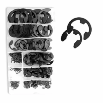 

300pc Assortment Radial External E-Clip Circlip Retaining Ring Fasteners Plastic Contains A Wide Range Of Sizes