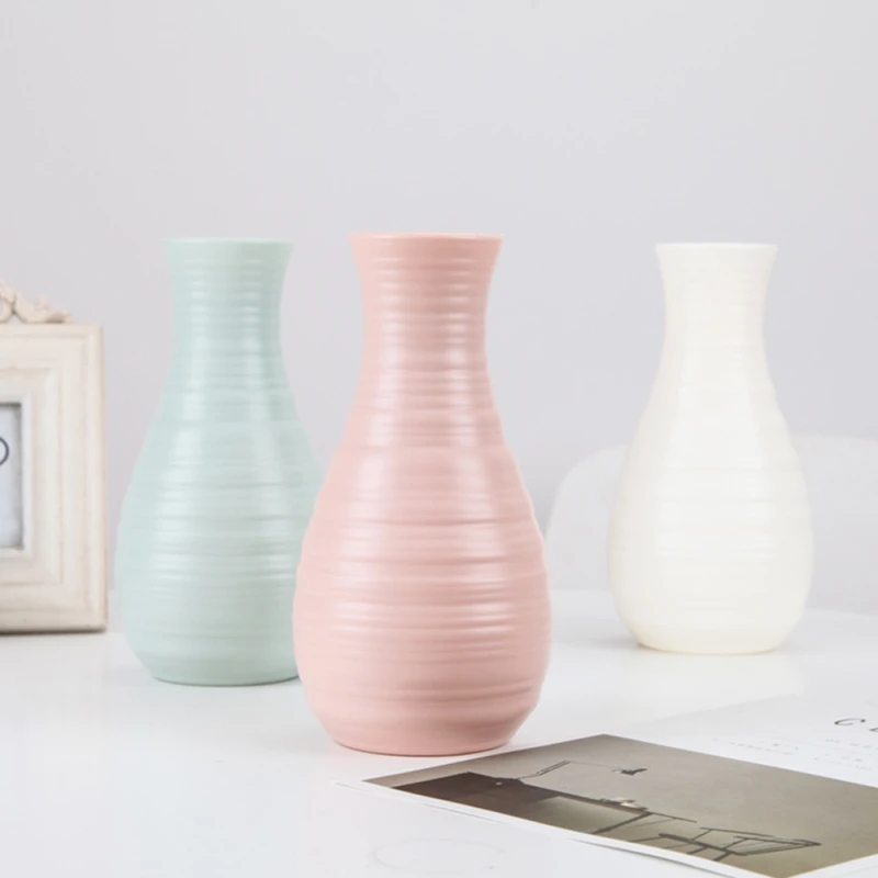 Пластиковая ваза, пластиковая ваза в скандинавском стиле, геометрические цветы оригами, вазы, портативная уникальная Цветочная компоновка, контейнер для домашнего декора