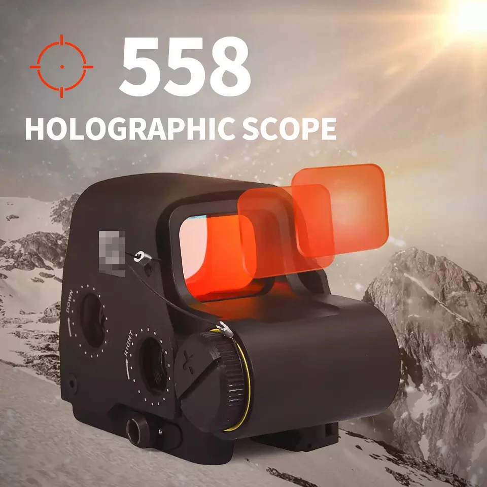 Tactical 558 Holographic Red Dot Sight Coating With 20mm Rail Mounts Hunting Airsoft Gun Scopes | Спорт и развлечения