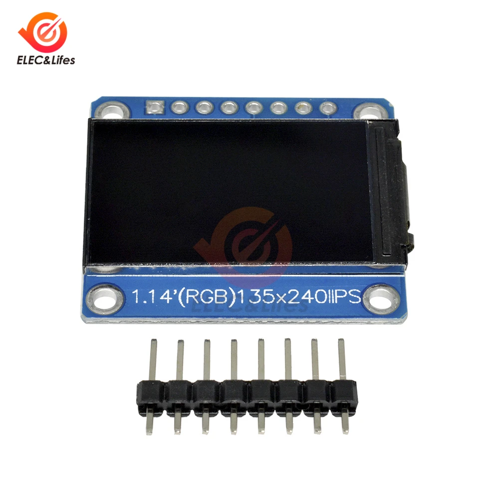 1,14 дюймов 135x240 последовательный SPI TFT ЖК-дисплей Дисплей модуль ips ST7789 Водительская подушка безопасности HD RGB ЖК-дисплей Экран Full View 8-Pin 135*240 3,3 V сетевой модуль
