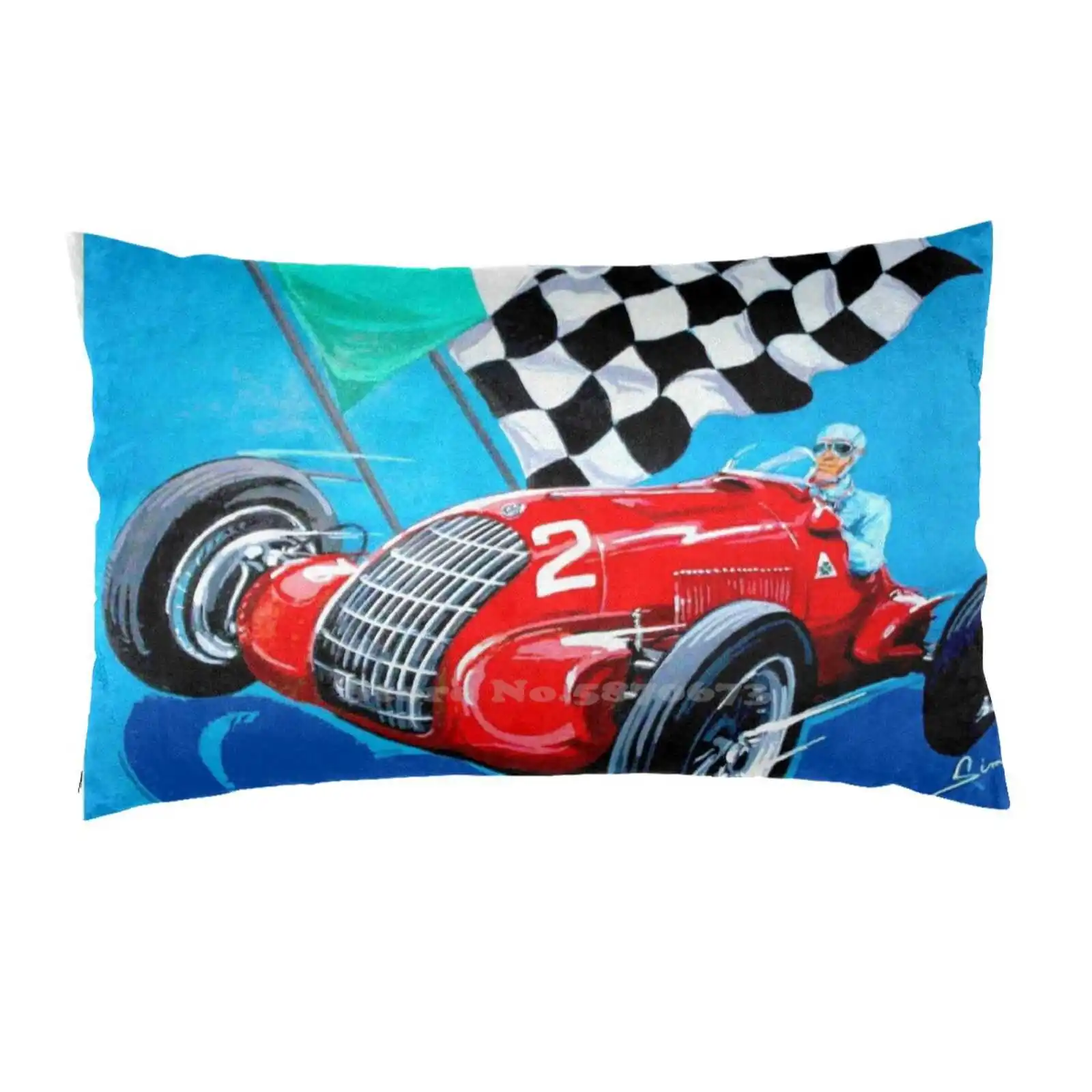 Coppa Ciano : Vintage 1939 Italiano Grand Prix Auto Print Fashion Bed Federa Federa Coppa Ciano Italia Bandiera Italiana