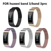 Высокое качество Магнитная Нержавеющая Сталь замена часы ремешок для huawei Band 3(TER-B09)/Band 3 Pro(TER-B29) браслет